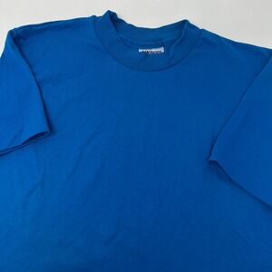 Hanes Fifty-Fifty Vintage Single Stitch Blue T-Shirt Mens Medium Made in USA